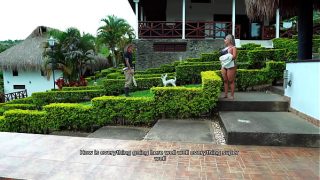 Gardener fucks his boss’s 18 year old daughter by the pool, public sex with cumshot! Naty Delgado